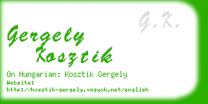 gergely kosztik business card